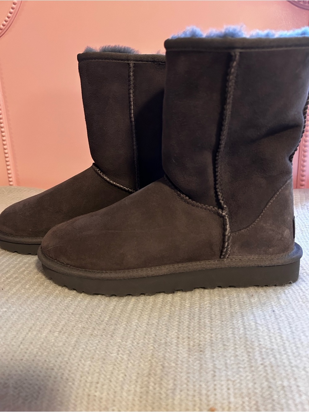 UGG Women’s Suede Short Boots in Charcoal - Picture 5 of 6